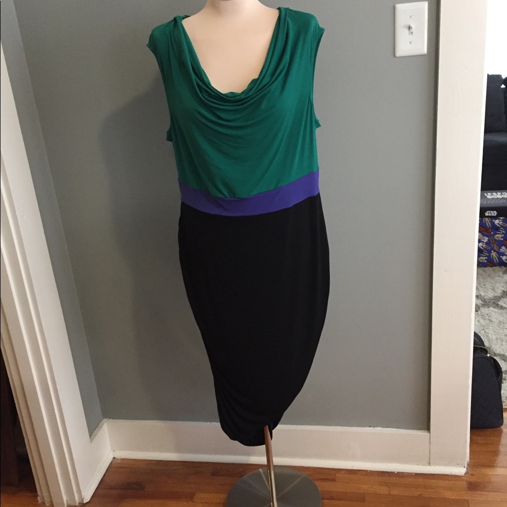 Miss Tina Size XXL (20) Dress color block 🦋